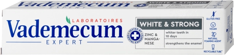 Vademecum Expert White & Strong bieliaca zubná pasta 75 ml