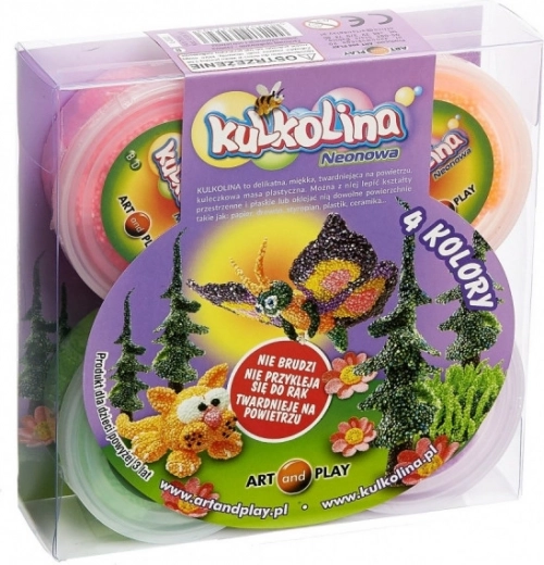 Neónová guľôčková modelína – 4 farby