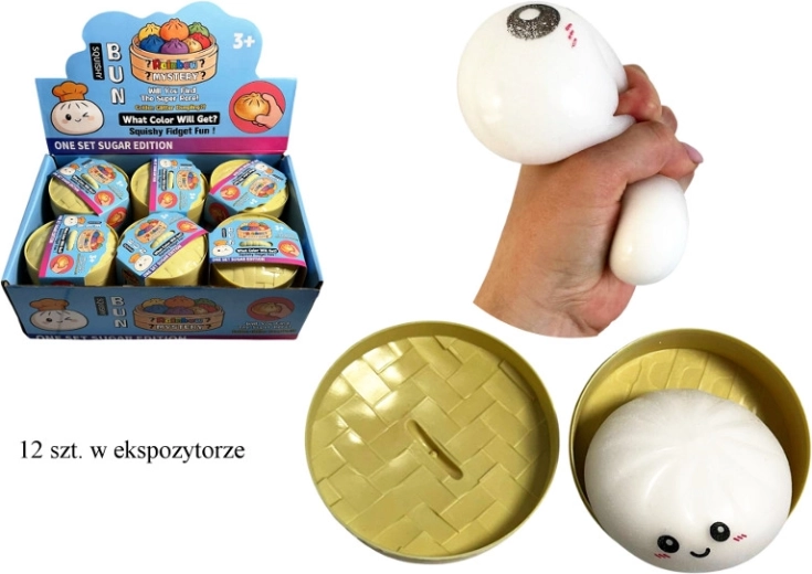 Senzorický antistresový mačkací pirožok meniaci farbu - 1 kus