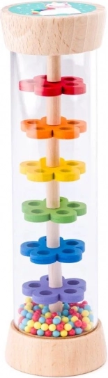 Priehľadná drevená sprcha do vane WOODY