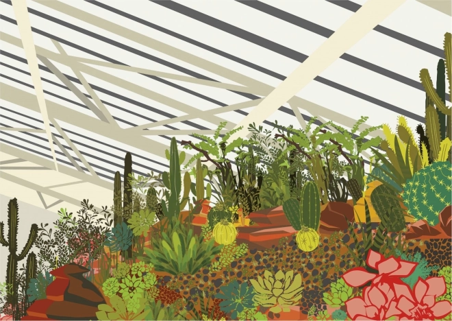 Gibsons puzzle Brutalistická zimná záhrada Londýn 500 dielikov