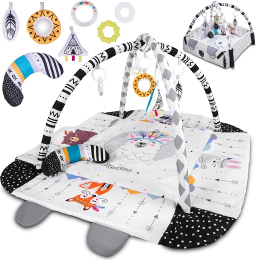 Interaktívna vzdelávacia hracia podložka 110 × 100 cm RICOKIDS Boho 3v1