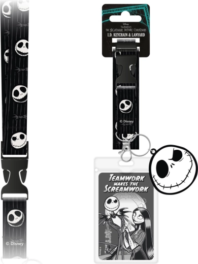 Šnúrka na krk Nightmare Before Christmas s priehľadným vreckom