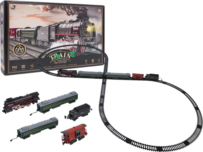 Retro vláčik so svetlami, zvukmi a dymom 216 cm