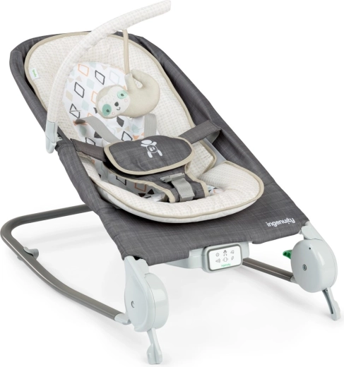 Ingenuity vibrujúce masážne ležadlo Happy Belly Rock-to-Bounce Parker 0–9 kg