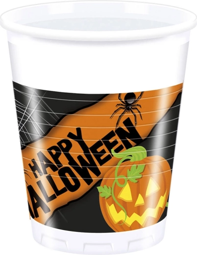 Happy Spooky Halloween plastové kelímky 200 ml (8 ks)