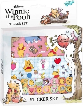 Sada nálepiek Winnie the Pooh – kreatívna scéna so Stoakrovým lesom