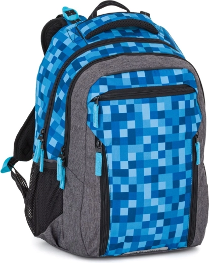 Bagmaster Porto 26 školský batoh s motívom kociek