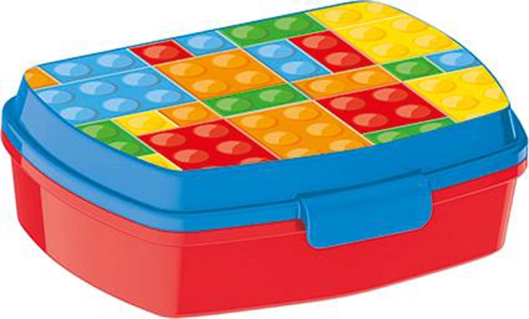 Plastový desiatový box Kocky 17,5 × 14,5 × 6,5 cm