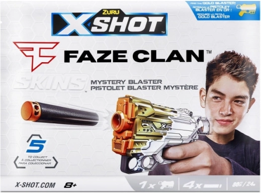 Vystreľovač X-Shot Skins Menace FaZe so 4 šípkami