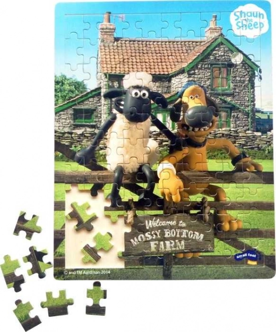 Drevené puzzle Small Foot – Ovečka Shaun, 100 dielikov