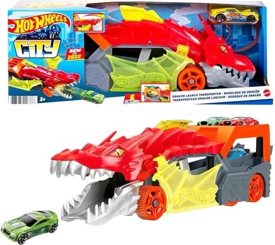 Hot Wheels City dračí transportér s vystreľovačom