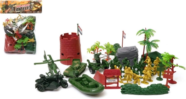 Sada plastových vojačikov v sáčku