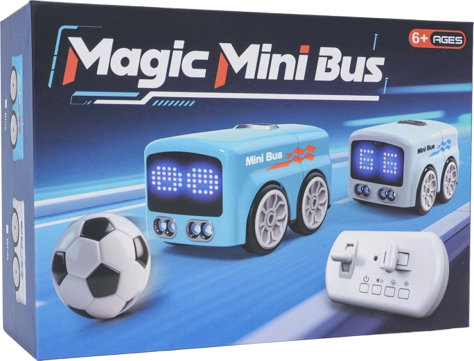 RC mini autobus s loptou – biely