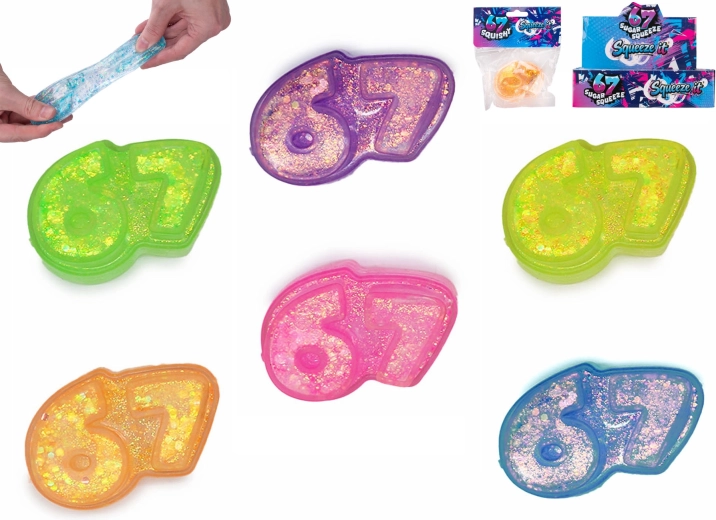 Stresová hračka Six Seven – strečové číslice 6 a 7