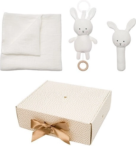 Jabadabado darčeková sada pre bábätko s mušelínovou dekou bunny