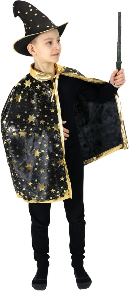 Detský čarodejnícky plášť s hviezdami