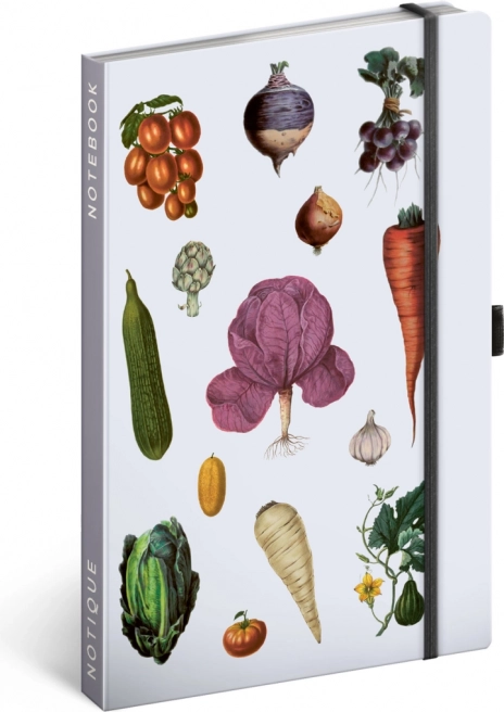 Zápisník Zelenina Kateřiny Winterovej, linajkovaný, 13 × 21 cm