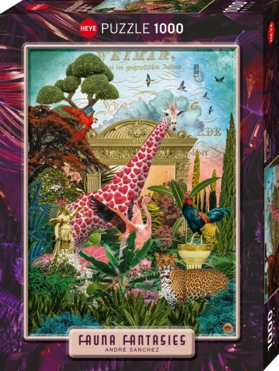 Heye puzzle Fauna Fantasies: Žirafia láska, 1000 dielikov