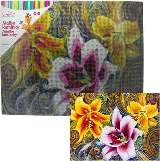Diamantové maľovanie – kvety 40 × 50 cm