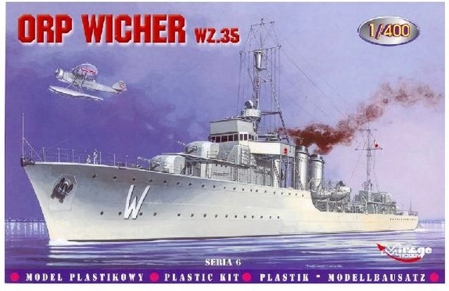 Mirage Hobby stavebnica torpédoborca ORP Wicher 1:400