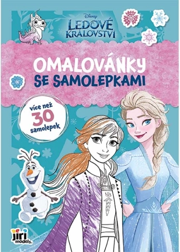 Omaľovánky A4 so samolepkami Ľadové kráľovstvo