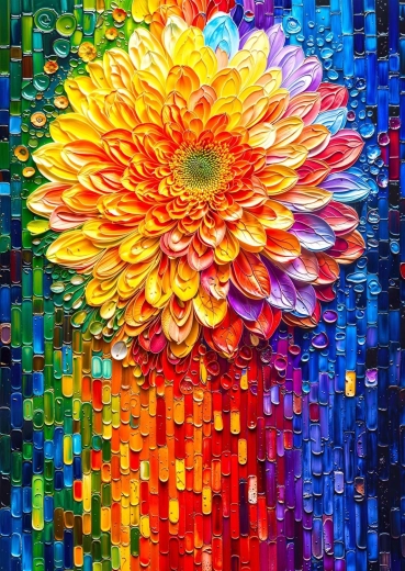 Enjoy puzzle Kvetinová mozaika 1000 dielikov