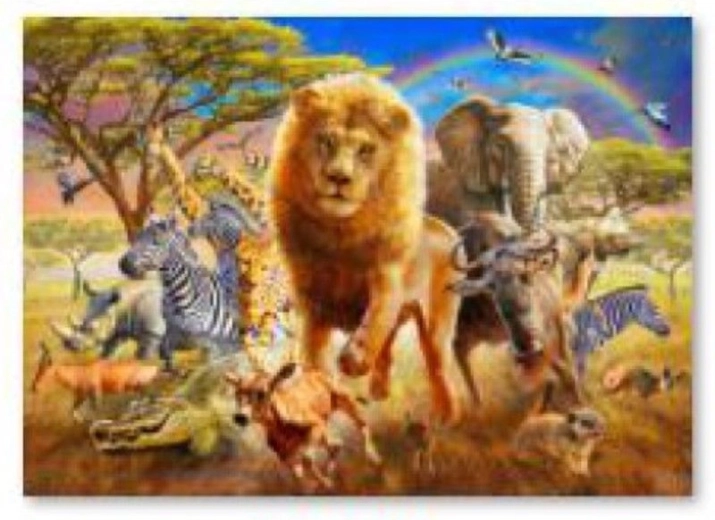 Diamantové maľovanie – zvieratá Afriky 40 × 30 cm