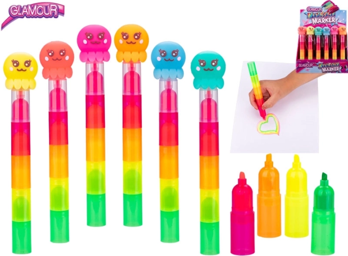 Glamour zvýrazňovač chobotnica, päťfarebný