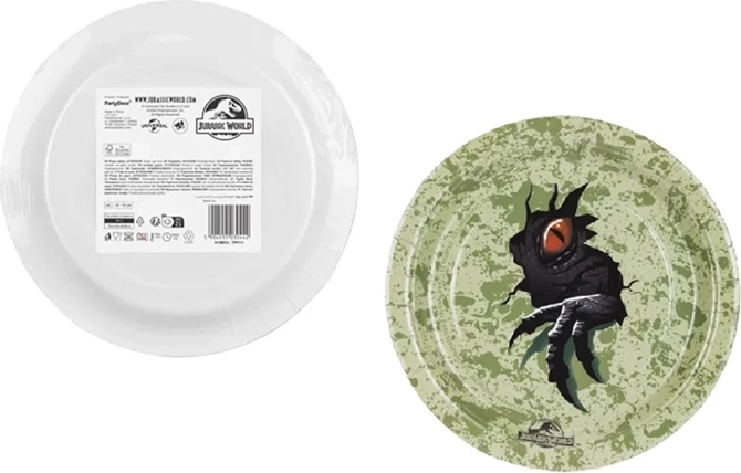 Jurassic World papierové párty taniere 18 cm (6 ks)