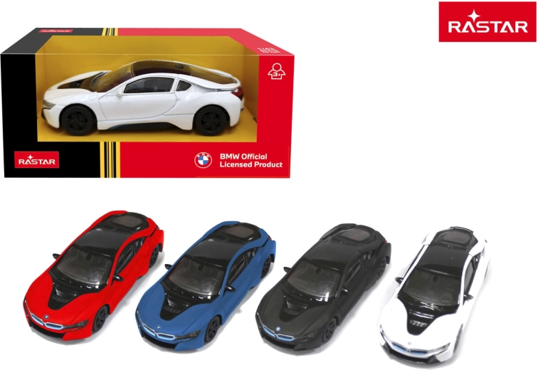 Kovový model auta Rastar BMW i8 1:43 čierny