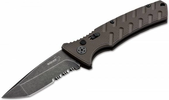 Automatický nôž BÖKER PLUS Strike Tanto Coyote, stonewash, hnedý