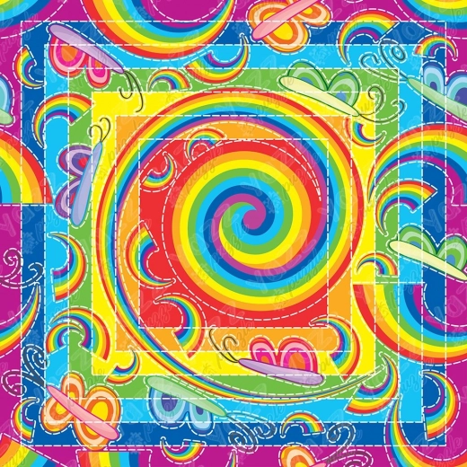 Puzzle dúha a motýle 1023 dielikov