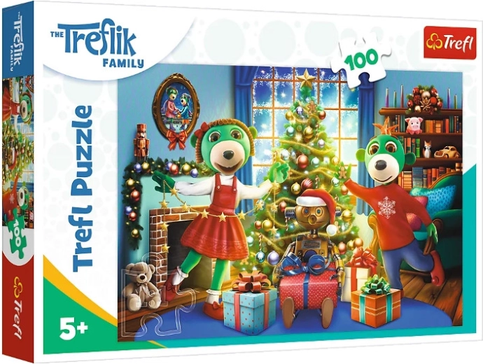 Trefl Zimní Treflíci vianočné puzzle 100 dielikov