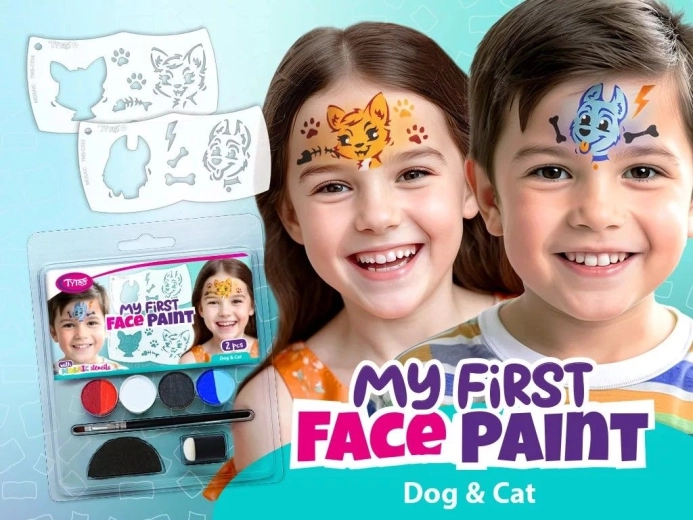 My First FacePaint maľovanie na tvár pes a mačka