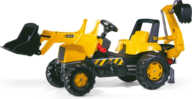 Rolly Toys šliapací traktor Rolly Junior JCB s prednou lyžicou a zadným bágrovacím ramenom