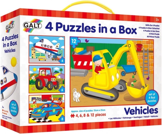 Galt puzzle dopravné prostriedky 4v1 (4, 6, 8, 12 dielikov)