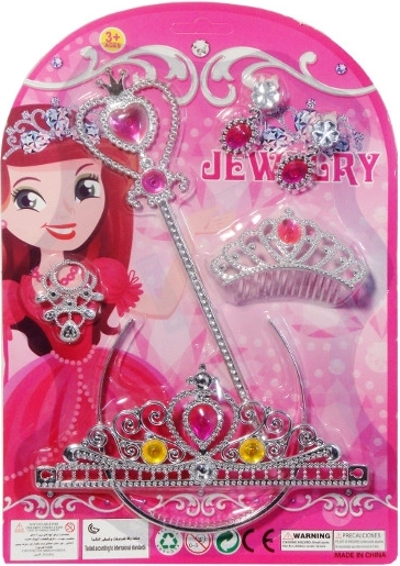 Detská sada pre malú princeznú – tiara, šperky a čarovná palička