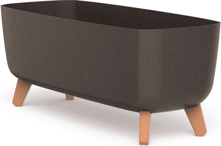Samozavlažovací kvetináč s nohami 58 cm ECO Wood káva