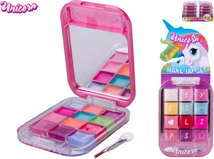 Detská make-up paletka Unicorn – lesky na pery a očné tiene