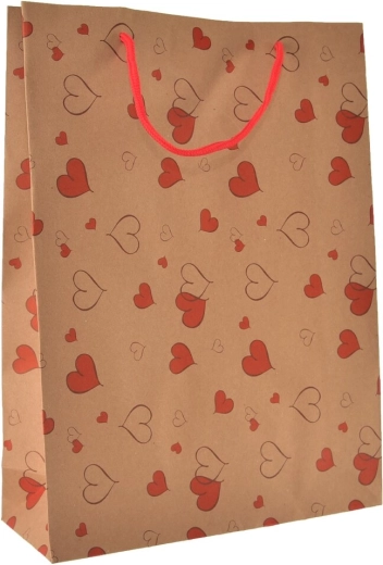 Darčeková taška so srdcami