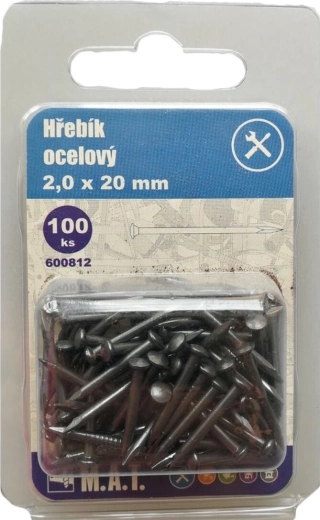 Oceľové klince 16 × 2,0 mm (100 ks)
