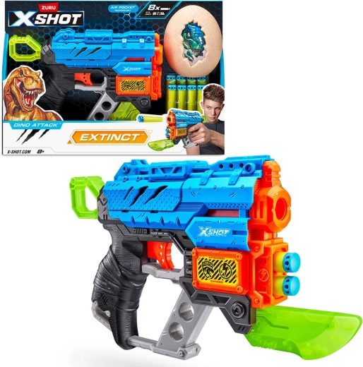 X-Shot Dino Attack Extinct blaster so stredným vajcom a 8 nábojmi
