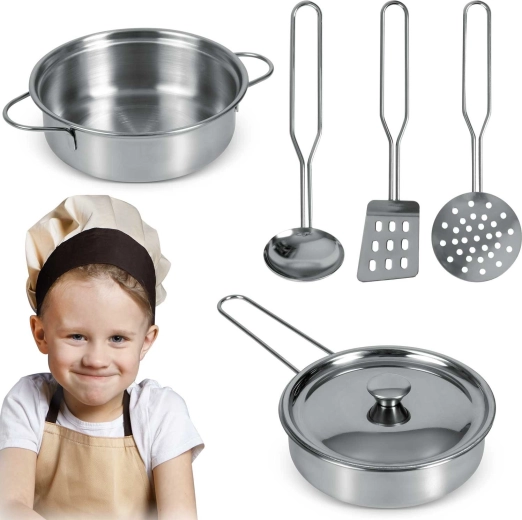 Detská kuchynská súprava z nehrdzavejúcej ocele 5 ks RICOKIDS