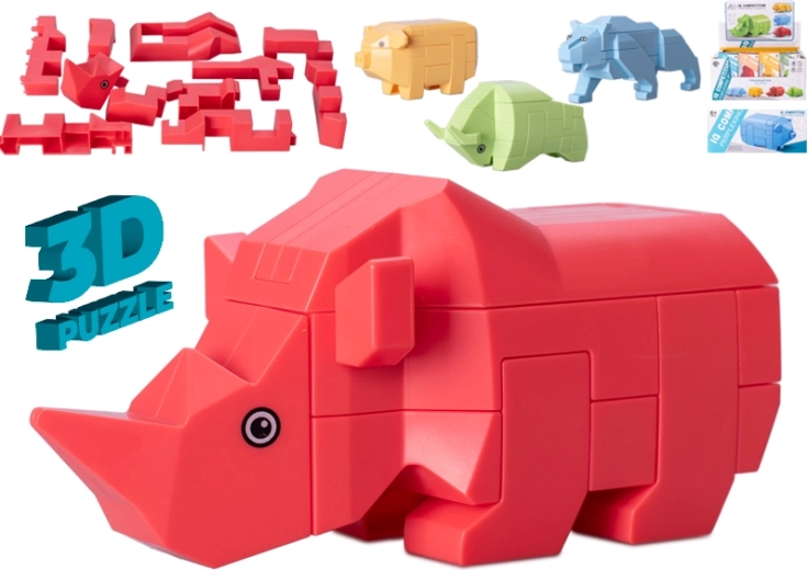 3D puzzle zvieratká – vzdelávacia stavebnica pre deti od 6 rokov