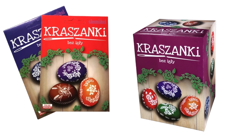 Kraslice – sada 3 potravinárskych farbív a samolepiek