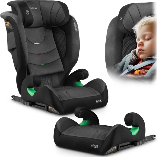 Autosedačka Nukido Louis Soft čierno-sivá 100–150 cm i-Size ISOFIX