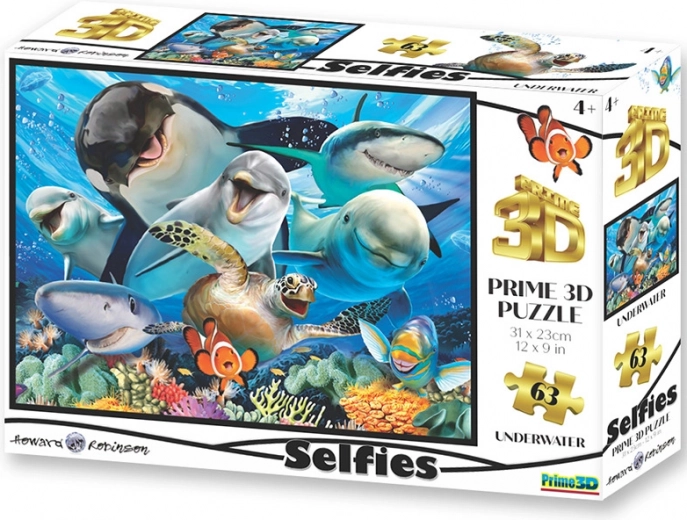3D puzzle selfie pod vodou 100 dielikov
