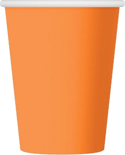 Oranžové papierové poháriky 6 ks