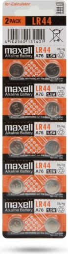 Alkalická gombíková batéria LR44W 1,5 V – 10 kusov